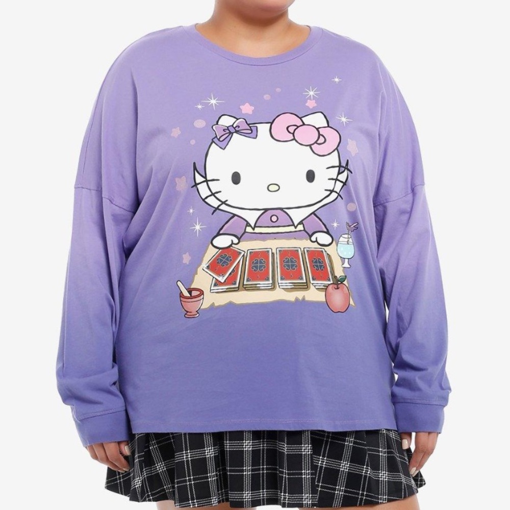 Hello Kitty & Friends Magic Card Long Sleeve Athletic Jersey Plus Size Hot Topic